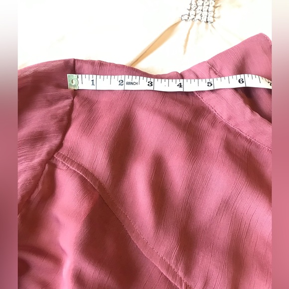 Free People dirty rose color blouse with front detailing. Size S. Like new - Picture 14 of 16